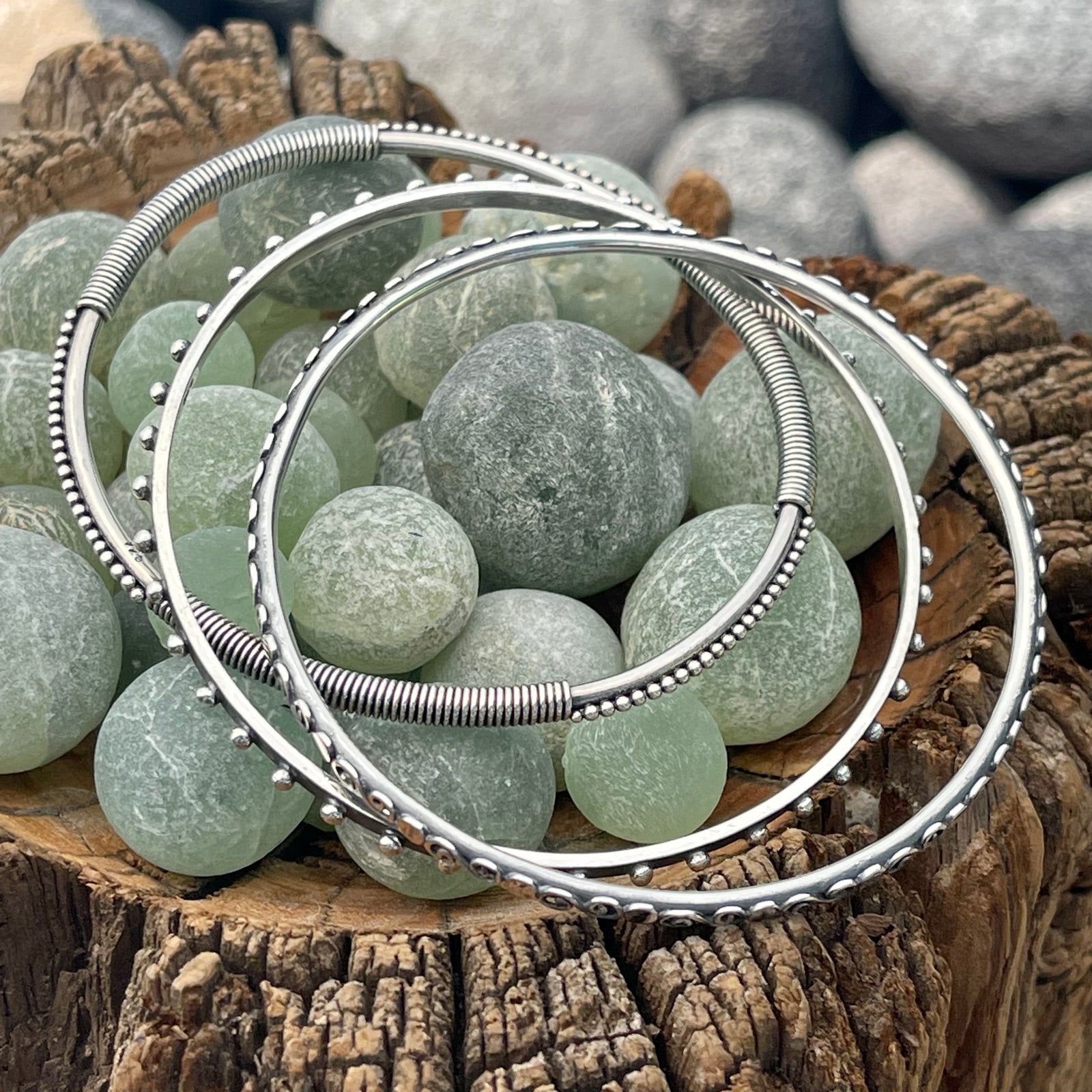 アクセサリー CTHY HERITAGE BANGLE RHODIUM SILVER Art Deco Bracelet, Filigree, Rhodium Plated, Hinged, Signed