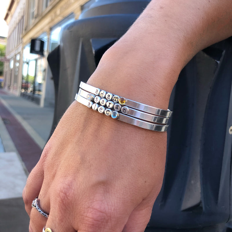 Sterling Silver Droplets Cuff