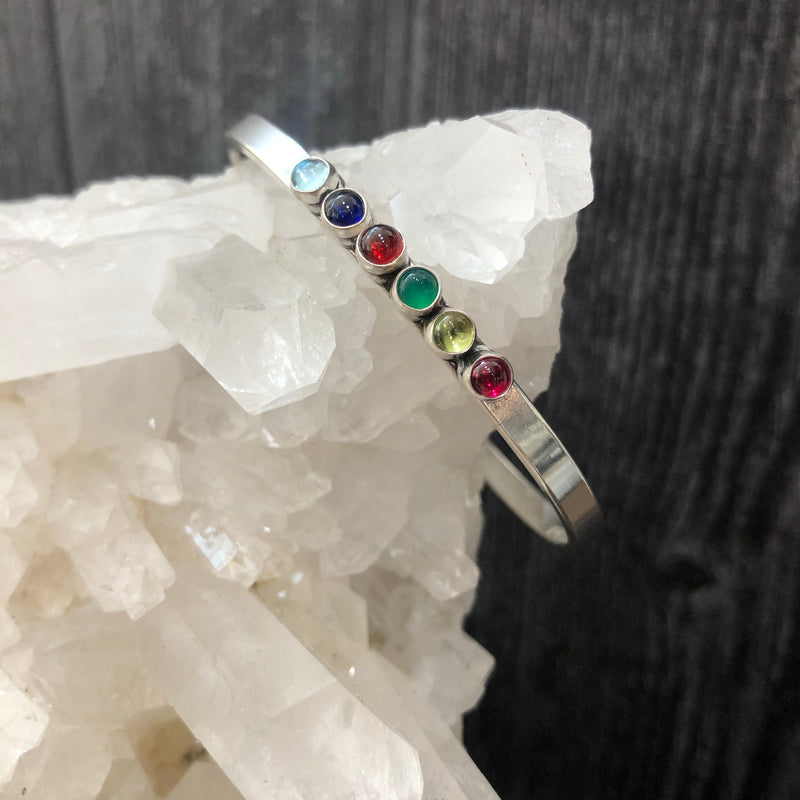 Sterling Silver Droplets Cuff