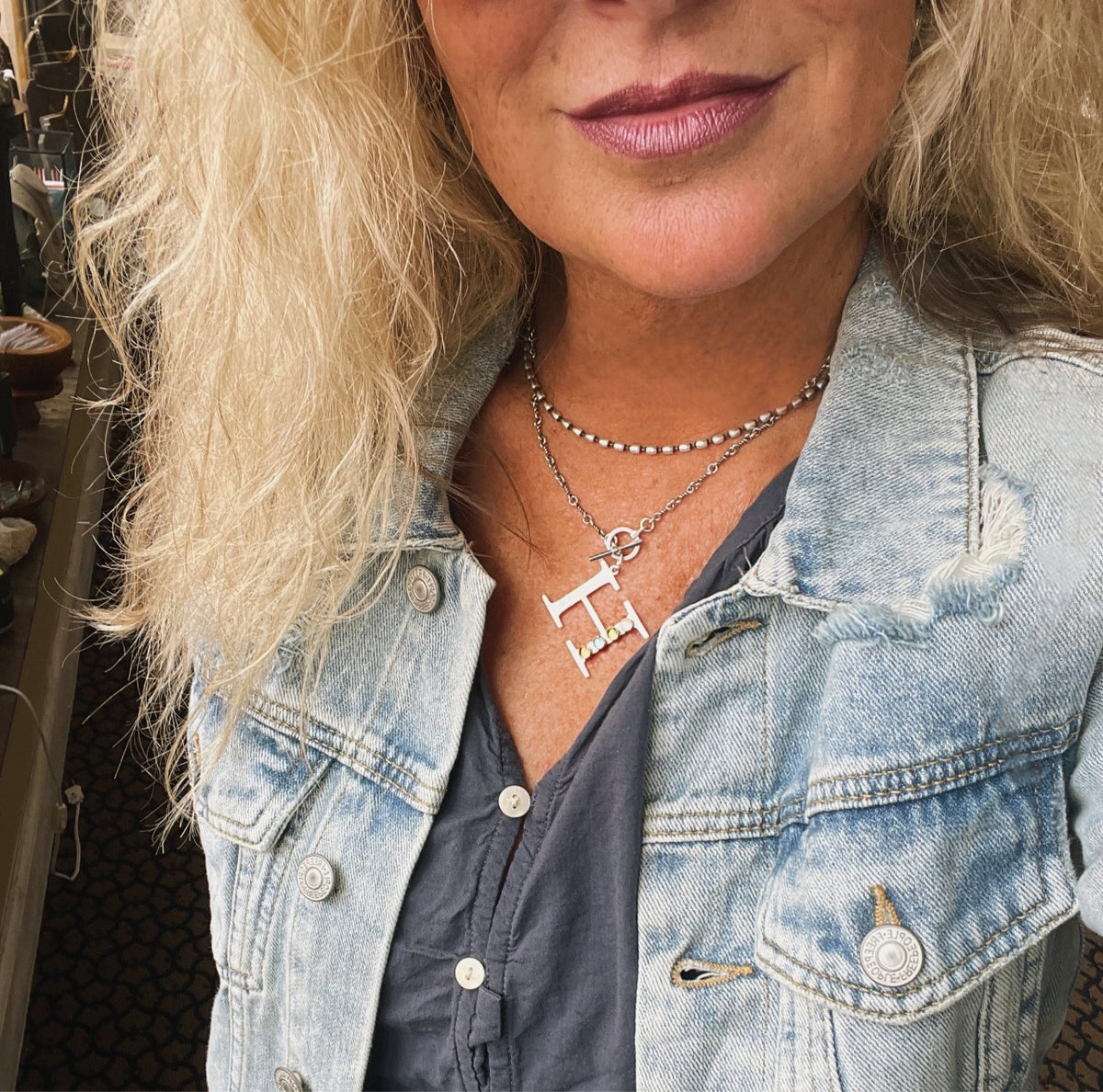 Sterling Silver Twisted Chain Necklace w/ Toggle | HEIDIJHALE