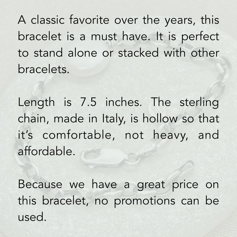 Sterling Silver Pearl Coin Bracelet