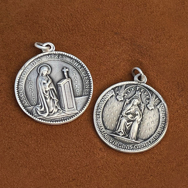 Virgin Mary with Mother St Anne double-sided with St Monica