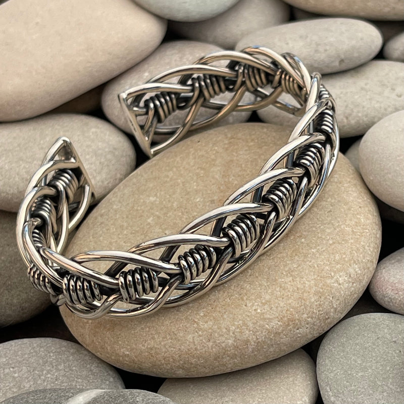 Woven online silver bracelet