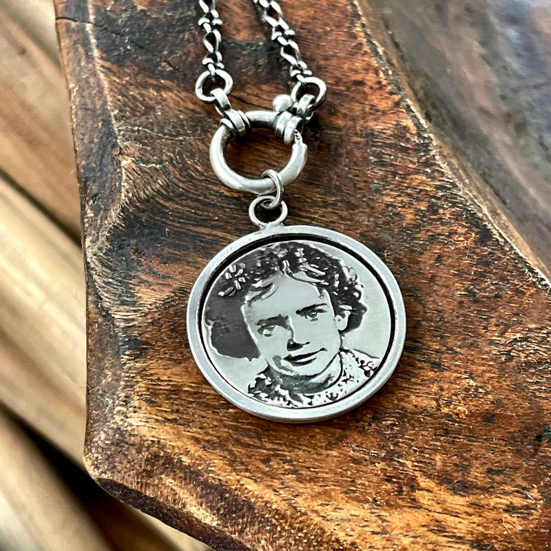 Sterling Silver Picture Pendant Custom Photo Charm Pendant