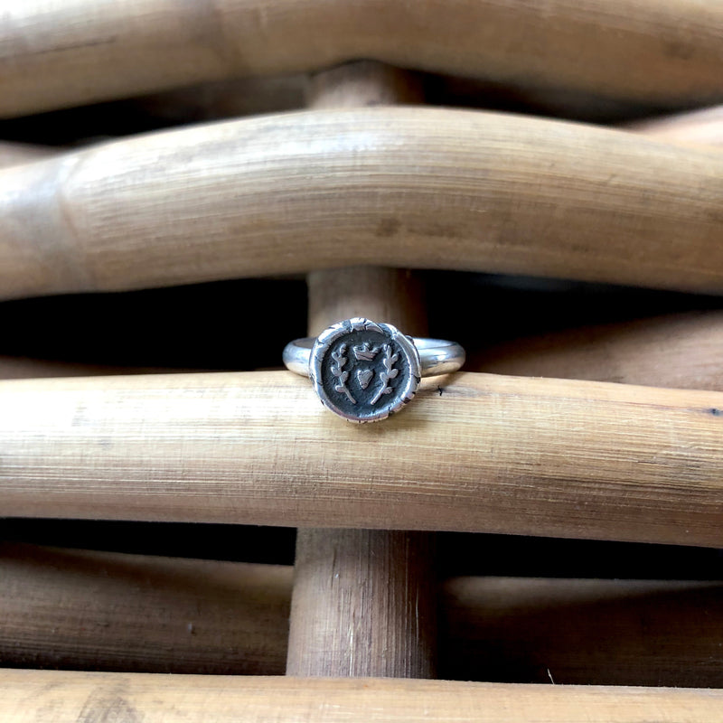 Loves Wax Seal Ring - Sterling Silver