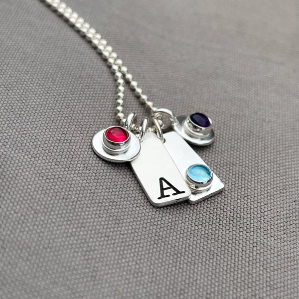 Kids Necklace - Charm Pendant Necklace With Birthstone