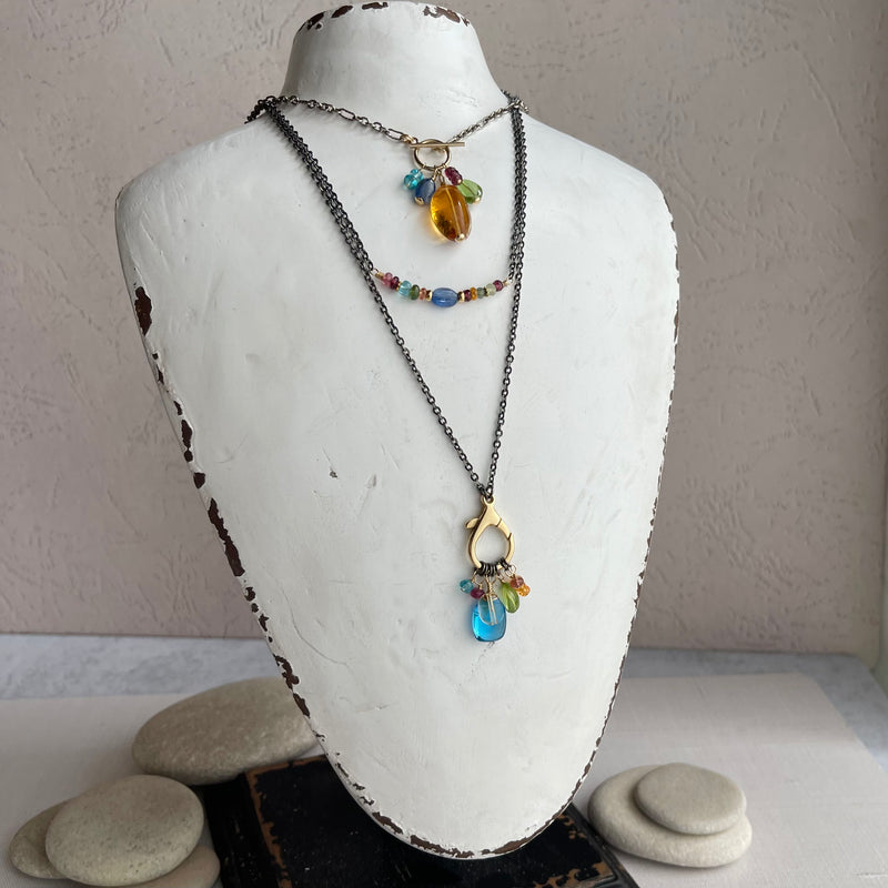 Garnet and 2025 citrine necklace