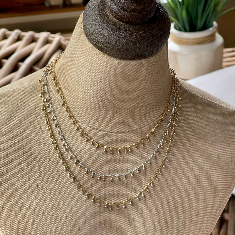 Gold Beaded Necklaces | Stainless Steel Gold 14-16 Inches