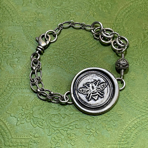 Sterling Silver Bee Bracelet - only one