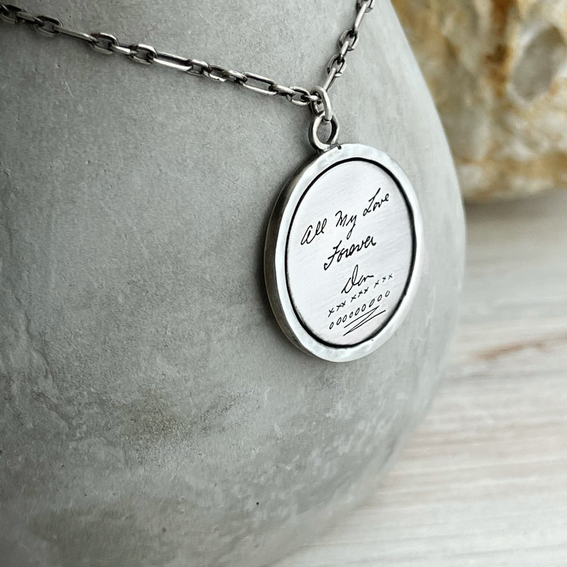 Doremi Stainless Steel Personalized Photo Necklace, Engraved Picture  Necklace,Memory gift,Custom Necklace,Circle Picture jewelry - AliExpress