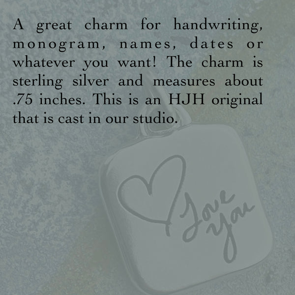 Sterling Silver Cast Cushion Charm