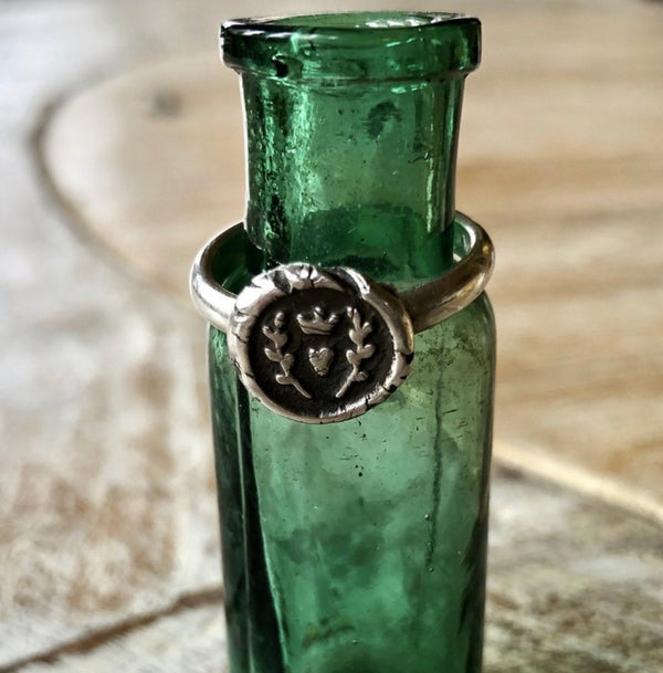 Loves Wax Seal Ring - Sterling Silver