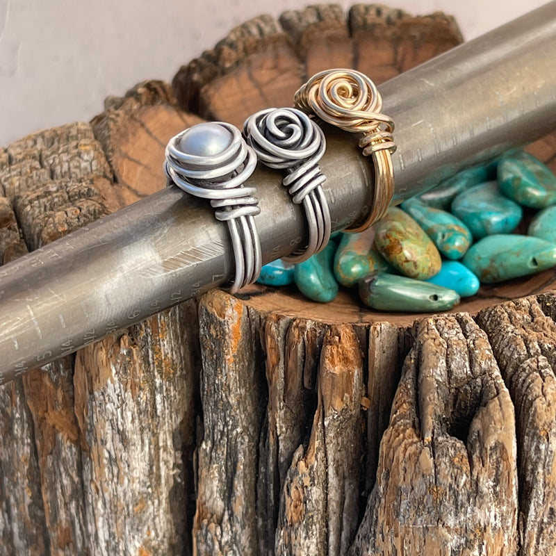 Silver 2025 wire ring