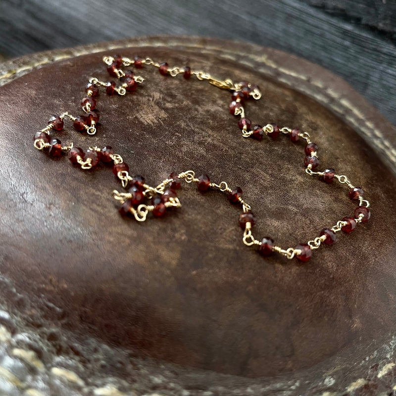 14k Gold Filled & Garnet Necklace