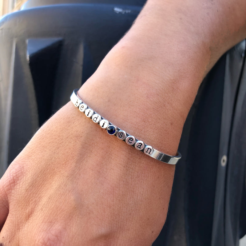 Sterling Silver Droplets Cuff
