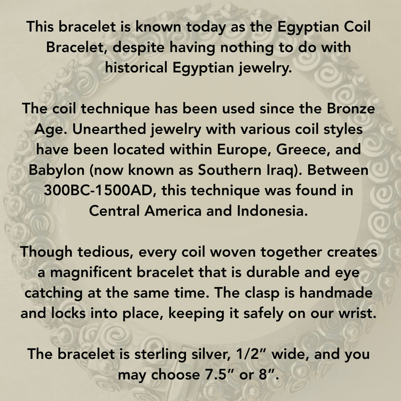 Sterling Silver Egyptian Coil Bracelet