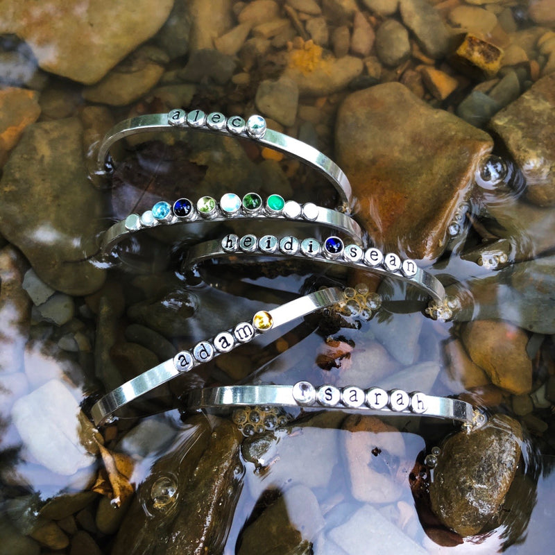 Sterling Silver Droplets Cuff