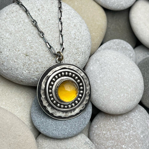 Sterling Silver & Citrine Layered Necklace