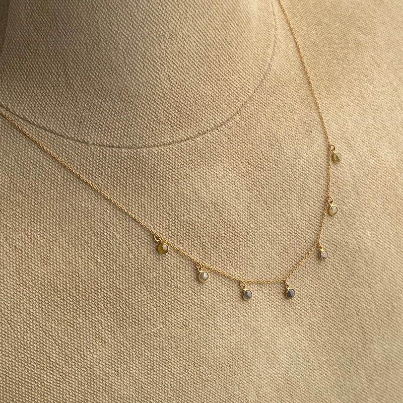 18k Gold & Rose Cut Diamond Necklace