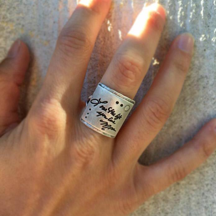 Messages Squared Ring - Handwritten