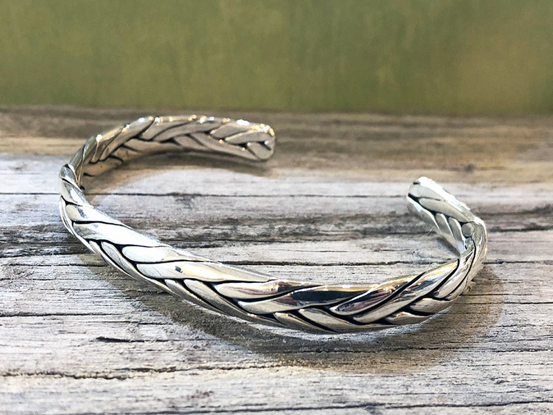Buy Silver Plated Antique Handmade Cuff Bangle by Noor Online at Aza  Fashions.