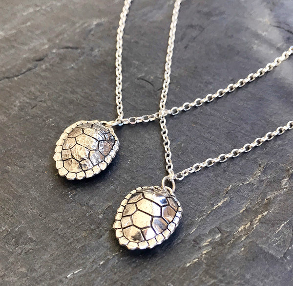 Sterling Silver Small Turtle Shell Necklace